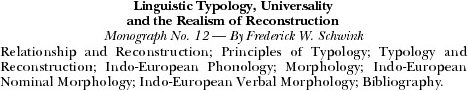 Linguistic Reconstruction: Its Potentials and Limitations In New Perspetive