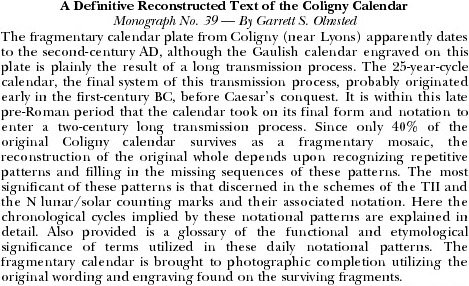 A Definitive Reconstructed Text of the Coligny Calendar