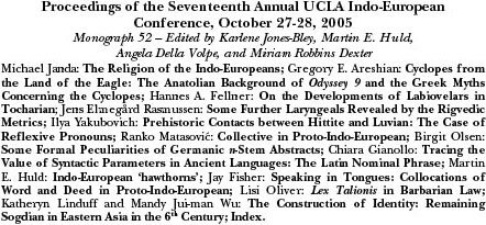 Proceedings of the Seventeenth annual UCLA - Indo-European Conference
